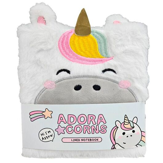 PUCKATOR Adoracorns Unicorn A5 plush notebook