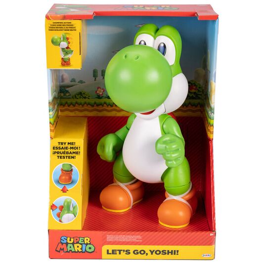 JAKKS PACIFIC Super Mario Bros Lets Go Yoshi interactive figure 36cm