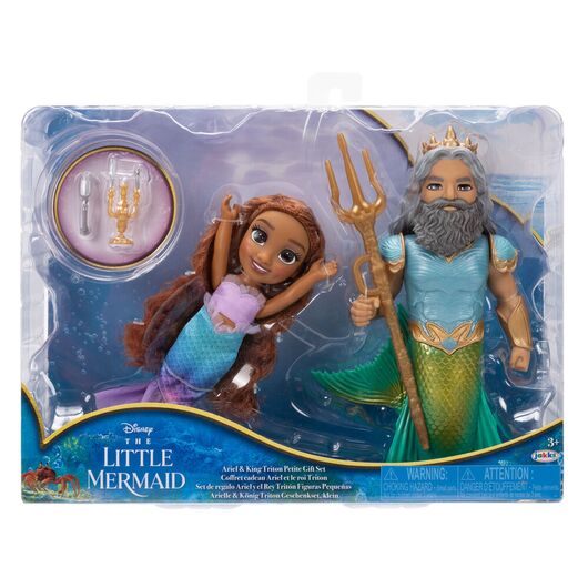 JAKKS PACIFIC Disney The Little Mermaid Ariel + Triton doll 15cm