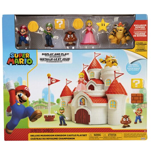 JAKKS PACIFIC Super Mario Bros Mushroom Kingdom Deluxe Castle playset