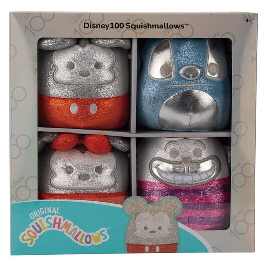 JAZWARES Squishmallows Disney pack 4 plush toys 12cm
