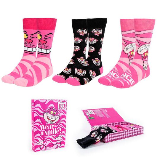 CERDÁ Disney Alice in Wonderland pack 3 assorted adult socks