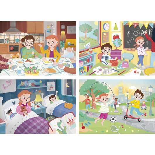 Clementoni Puzzle - A Beautiful Day 2x20pcs 2x60pcs