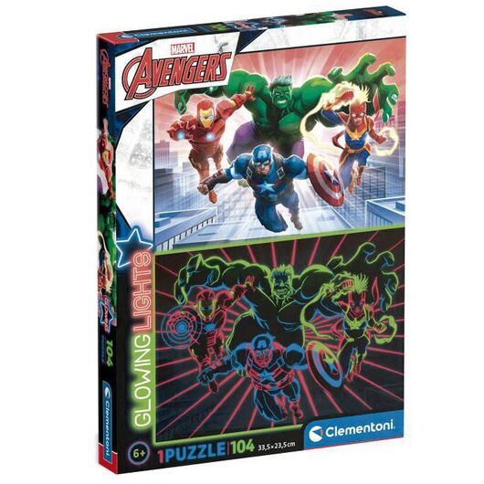 Clementoni Puzzle - Marvel Avengers glowing 104pcs