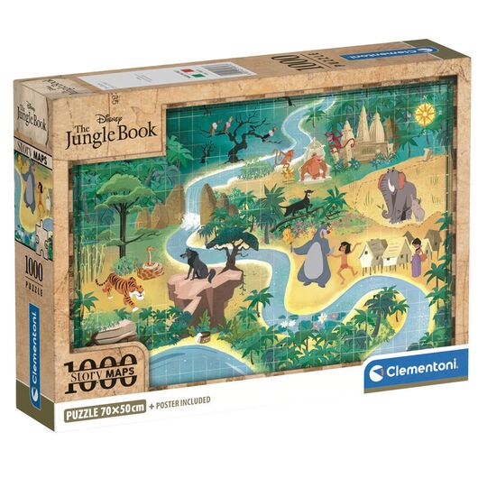 Clementoni Puzzle - Disney The Jungle Book Map 1000pcs