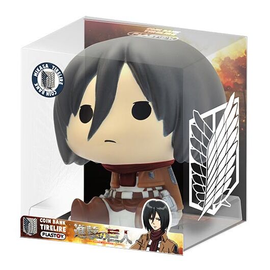 PLASTOY Money Box Chibi Attack on Titan Mikasa 80075
