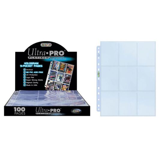 ULTRA PRO Foglio Trasparente 9 Tasche Platinum 1pz