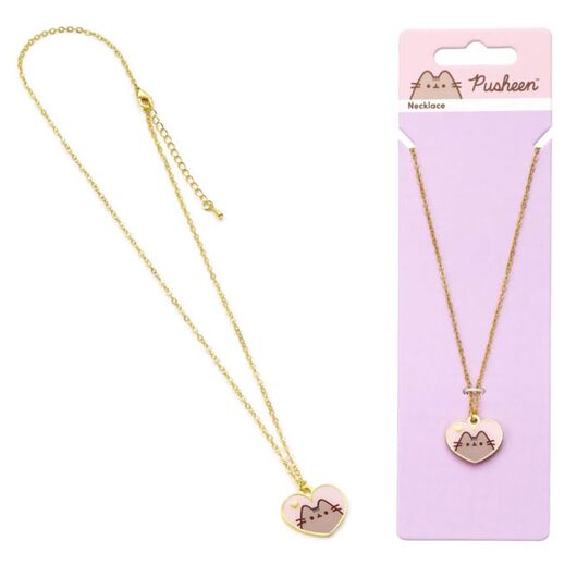 Collana Pusheen The Cat Pink and Gold Heart