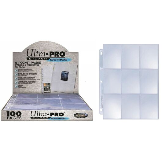 ULTRA PRO Foglio Trasparente 9 Tasche Silver 1pz