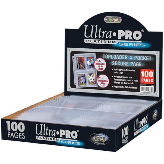 ULTRA PRO Secure Platinum Page per Toploader 4 Tasche 1pz