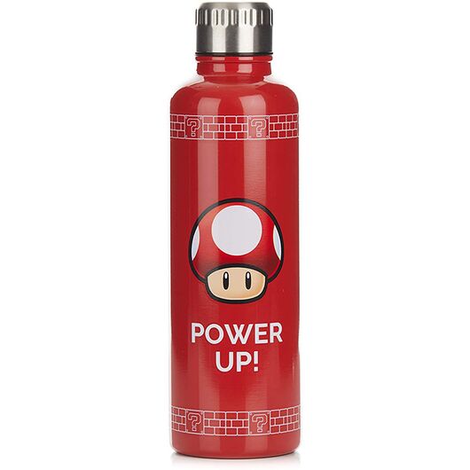 Paladone Borraccia Metallica Super Mario Fungo