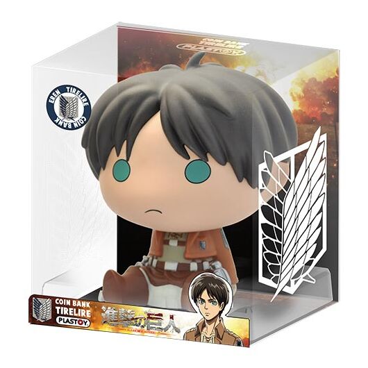 PLASTOY Money Box Chibi Attack on Titan Eren 80074