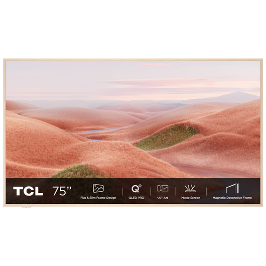 TCL 75A300W NXTVISION QLED TV with Google TV and Private art museum gallery (2024)
