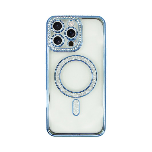 Vivid Magsafe Strass and Glitter Case Apple iPhone 16 Pro Max Transparent 5213015676114
