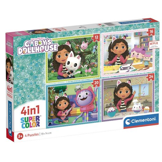 Clementoni Puzzle - Gabbys Dollhouse 12-16-20-24pcs