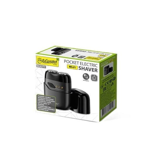 MAESTRO MR-671 USB travel electric shaver