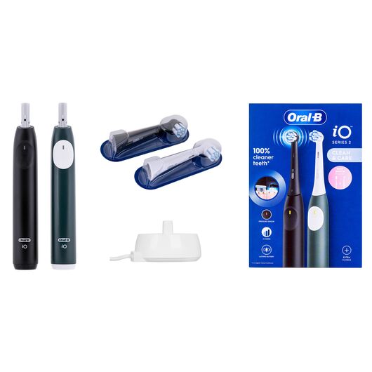 Braun Oral-B iO Series 2 +1 Two electric toothbrushes Black, Green