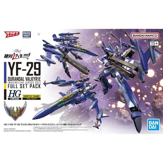 HG 1/100 YF-29 DURANDAL VALKYRIE (MAXIMILAN JENIUS USE) FULL SET PACK