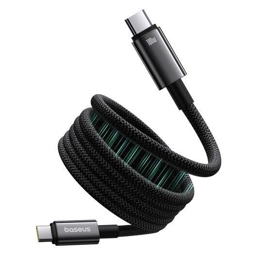 Baseus Tungsten Magnetic USB C to USB C fast charging cable 1 m 100 W Black