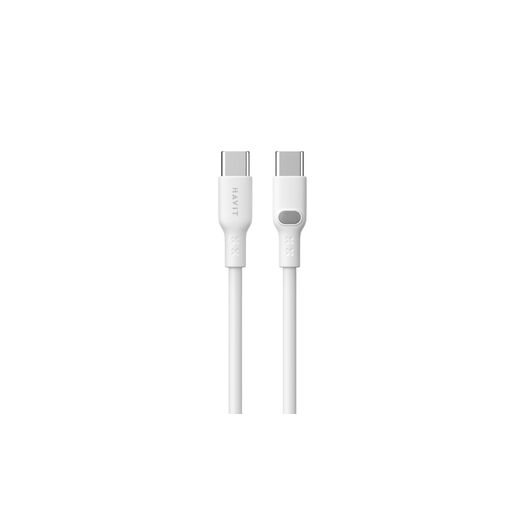 Havit CB6280 - USB Type C to USB Type C cable, 1 m (white)