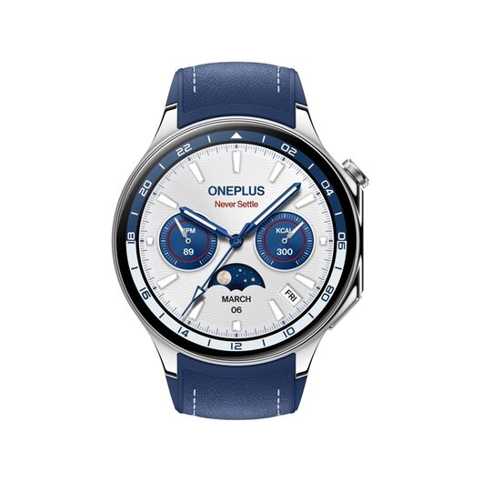 OnePlus Watch 2 3.63 cm (1.43") AMOLED Digital 466 x 466 pixels Touchscreen Nordic Blue Wi-Fi GPS (satellite)