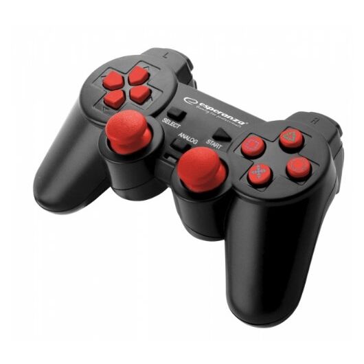 Esperanza EGG106R Gaming Controller Gamepad PC,Playstation 2,Playstation 3 Analogue / Digital USB 2.0 Black,Red