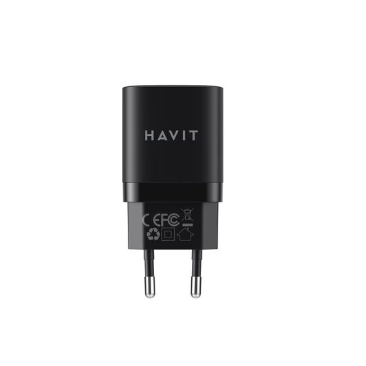 Havit UC30 EU - GaN two-port travel charger 33 W, black
