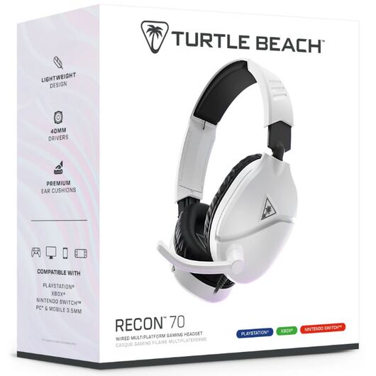 TURTLEBEACH Cuffie Wired Gaming Recon 70P White V2
