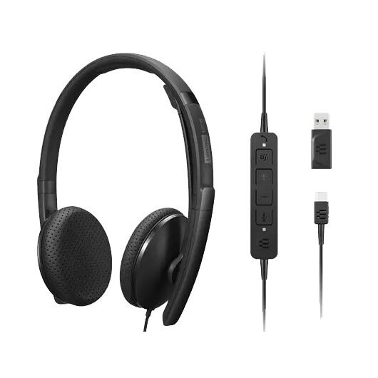 Lenovo 4XD1M45626 headphones/headset Wired Head-band USB Type-C Black