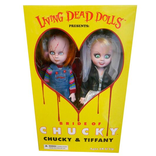 Living Dead Dolls Chucky and Tifanny pack 2 figures 25cm 696198942804