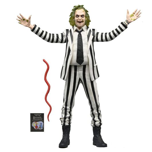 Beetlejuice - Beetlejuice 1988 Black and White Striped Suit figure 18cm 634482607435