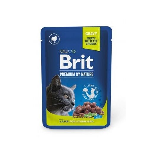 BRIT Premium by Nature Lamb for Sterilized - wet cat food - 100 g