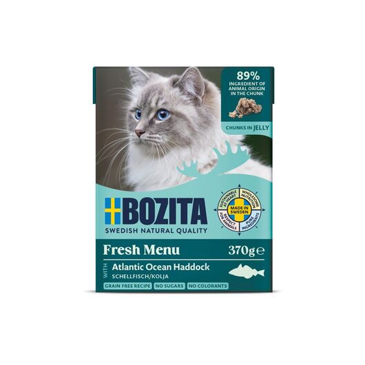 BOZITA Haddock in Jelly – Wet Cat Food – 370 g