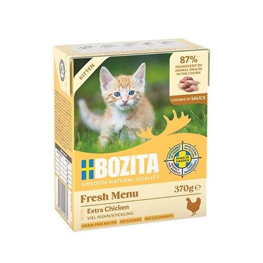 BOZITA Fresh Menu Kitten Chunks in sauce - wet cat food - 370g