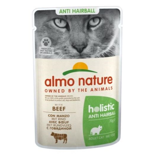ALMO NATURE Hairball - wet food for adult cats - beef - 70g