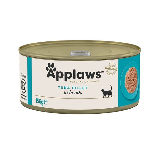 APPLAWS Tuna fillet in broth - wet cat food - 156g