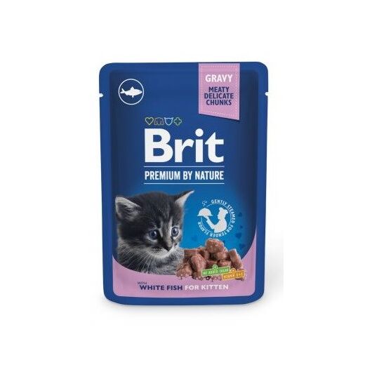 BRIT Premium by Nature Kitten White fish - wet cat food - 100 g