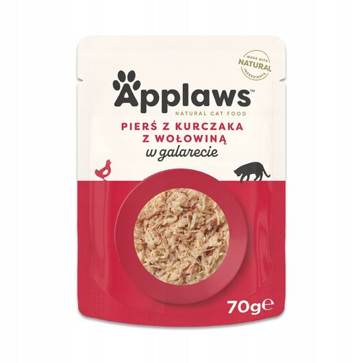 APPLAWS Chicken Breast with Beef in Jelly - wet cat food - 70g