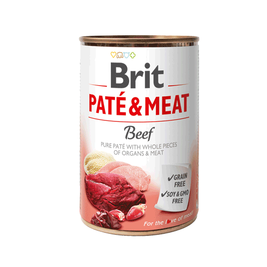 BRIT Paté & Meat with Beef - wet dog food - 400g