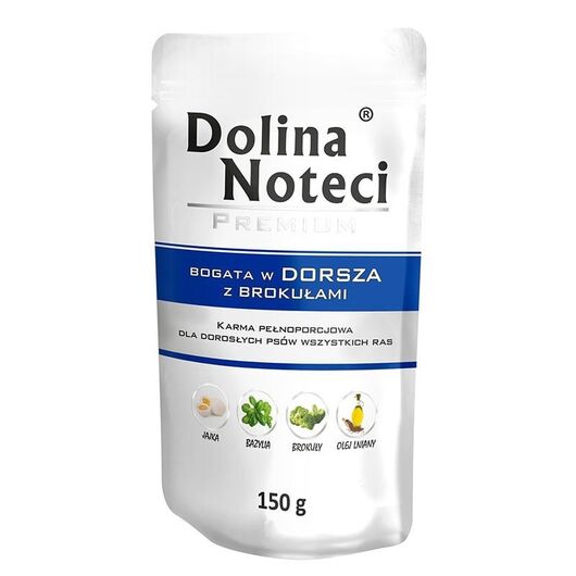 Dolina Noteci Premium rich in cod with broccoli - wet dog food - 150g