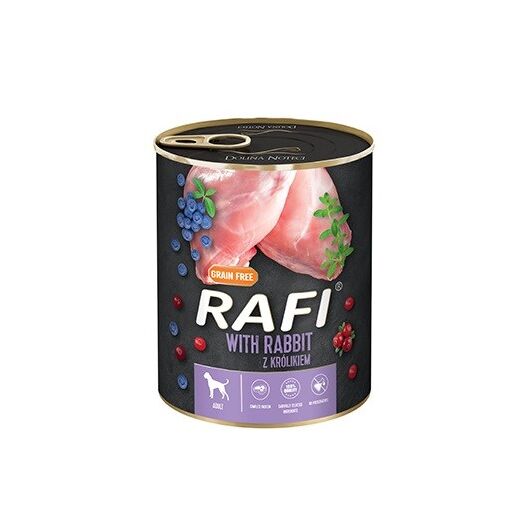 Dolina Noteci Rafi Dog wet food with rabbit, blueberry and cranberry - 800g