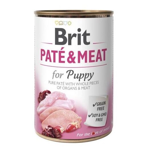 BRIT Paté & Meat Puppy Chicken - wet dog food - 400g