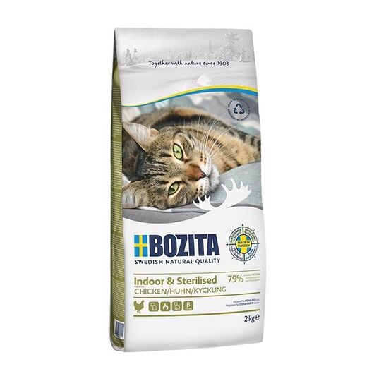 Bozita - Indoor & Sterilised Chicken   - dry food for sterilised cats - 2kg