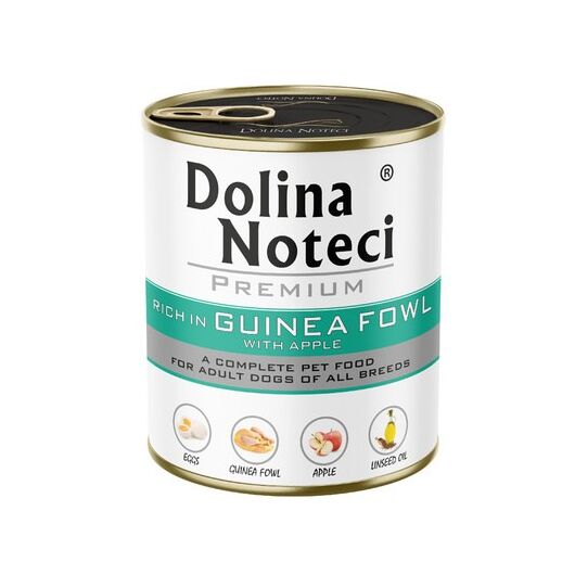 DOLINA NOTECI Premium rich in guinea fowl with apple – wet dog food – 800g