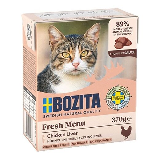 BOZITA Fresh Menu Chicken liver in gravy - wet cat food - 370g