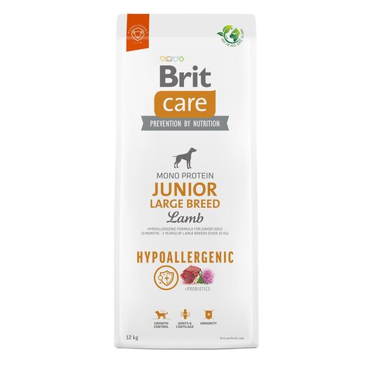 BRIT Care Hypoallergenic Junior Large Breed Lamb - dry dog food - 12 kg