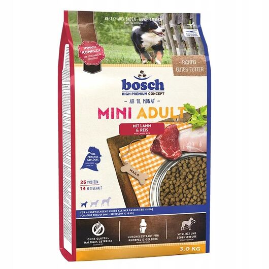 BOSCH Mini Adult Lamb with rice - dry dog food - 3kg