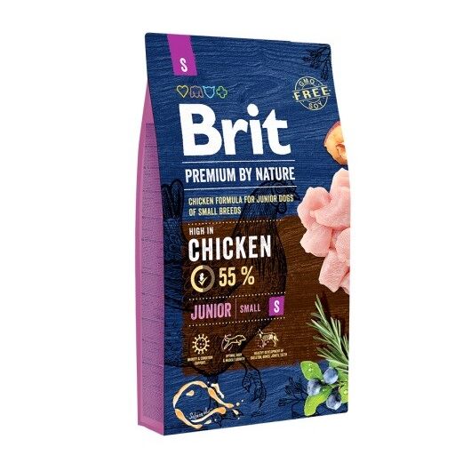 BRIT Premium by Nature Chicken Small Junior  - dry dog food - 3 kg