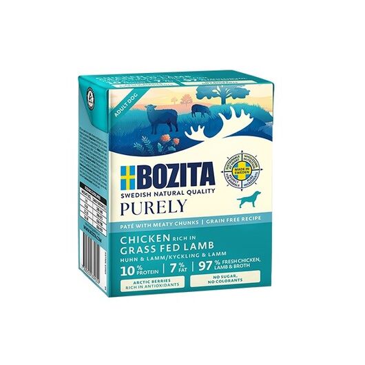 BOZITA Purely Paté Duoprotein Chicken and lamb - wet dog food - 370g