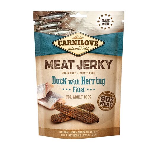 CARNILOVE Meat Jerky Duck with herring - dog treat - 100g